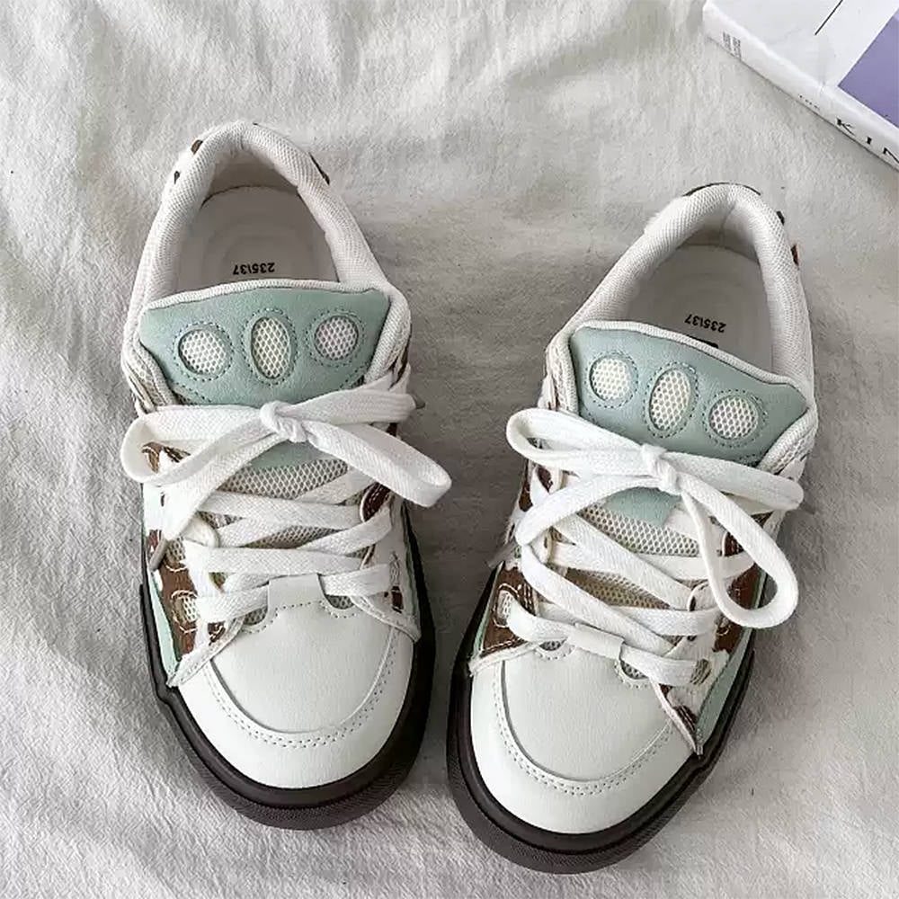 Cow Print Skater Sneakers