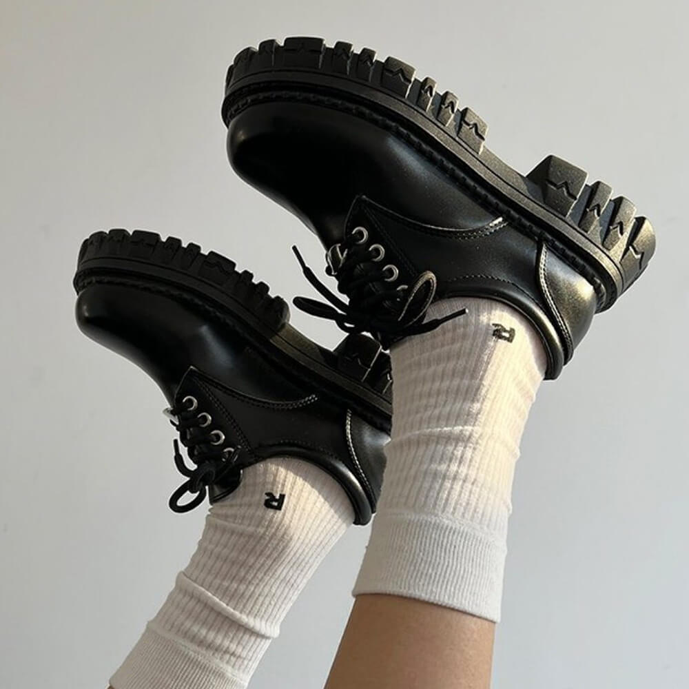 Dark Academia Chunky Platform Boots