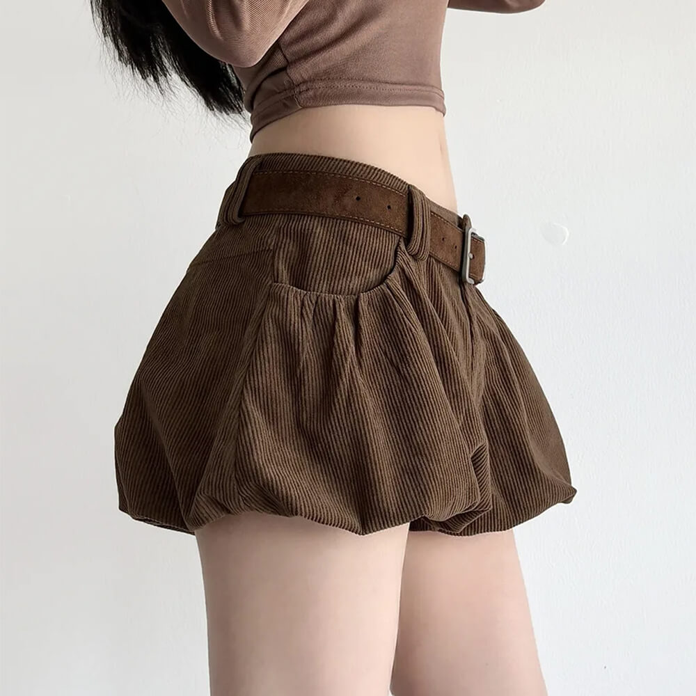 Espresso Days Corduroy Skirt