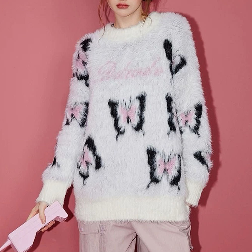 Fluffy Butterfly Sweater