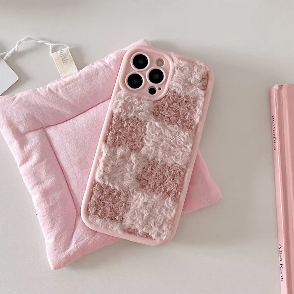 Fuzzy Checkered iPhone Case