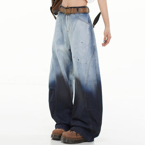 Faded Gradient Baggy Jeans