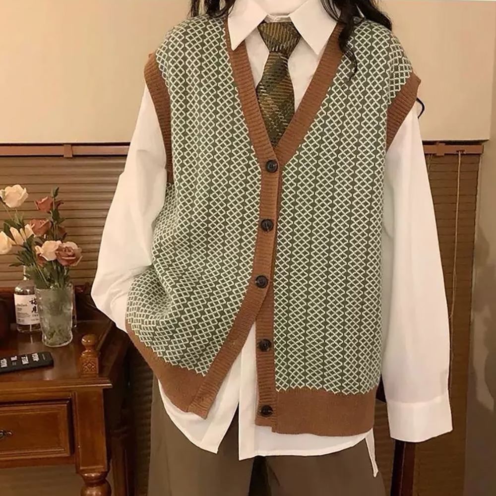 Grandpa Aesthetic Button Up Vest