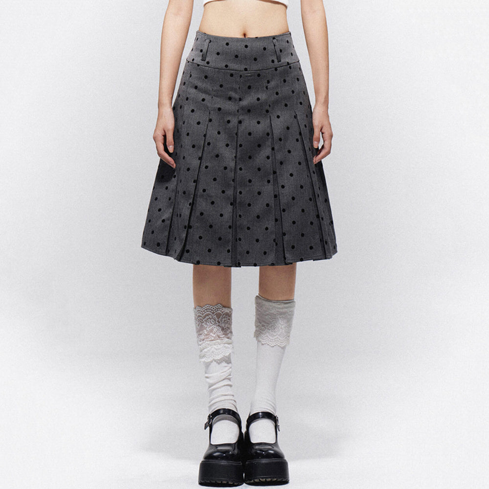 Gossip Team Polka Dot Pleated Skirt