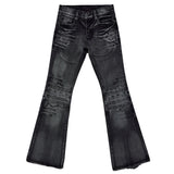 Grunge Distressed Flare Jeans
