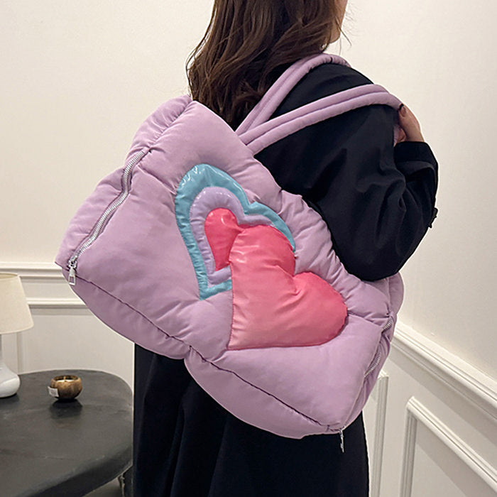 Heart Puffer Handbag