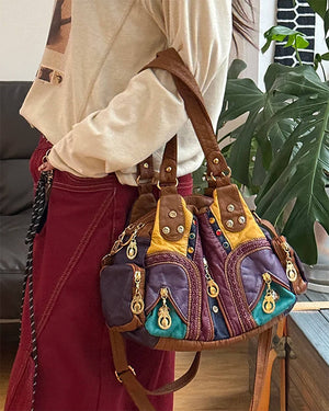 Hippie Aesthetic Patchwork Handbag