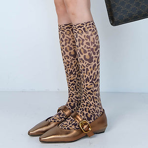 Wild Aura Leopard Print Socks