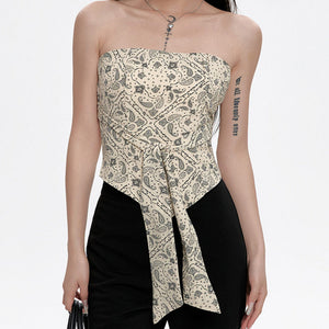 Paisley Print Tube Top