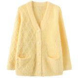 Pastel Yellow Fuzzy Cardigan