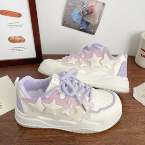 Pastel Aesthetic Star Sneakers