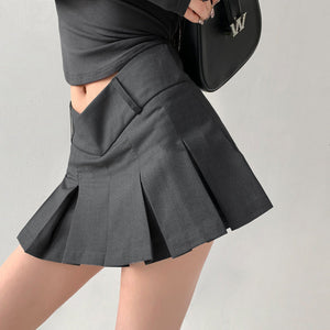 Y2K Pleated Micro Skirt