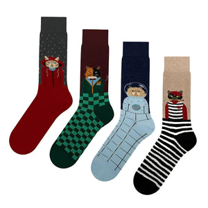 Preppy Cat Aesthetic Socks