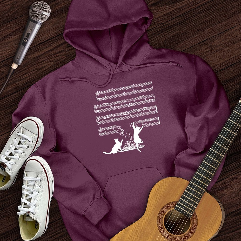 Cat Music Sheet Hoodie