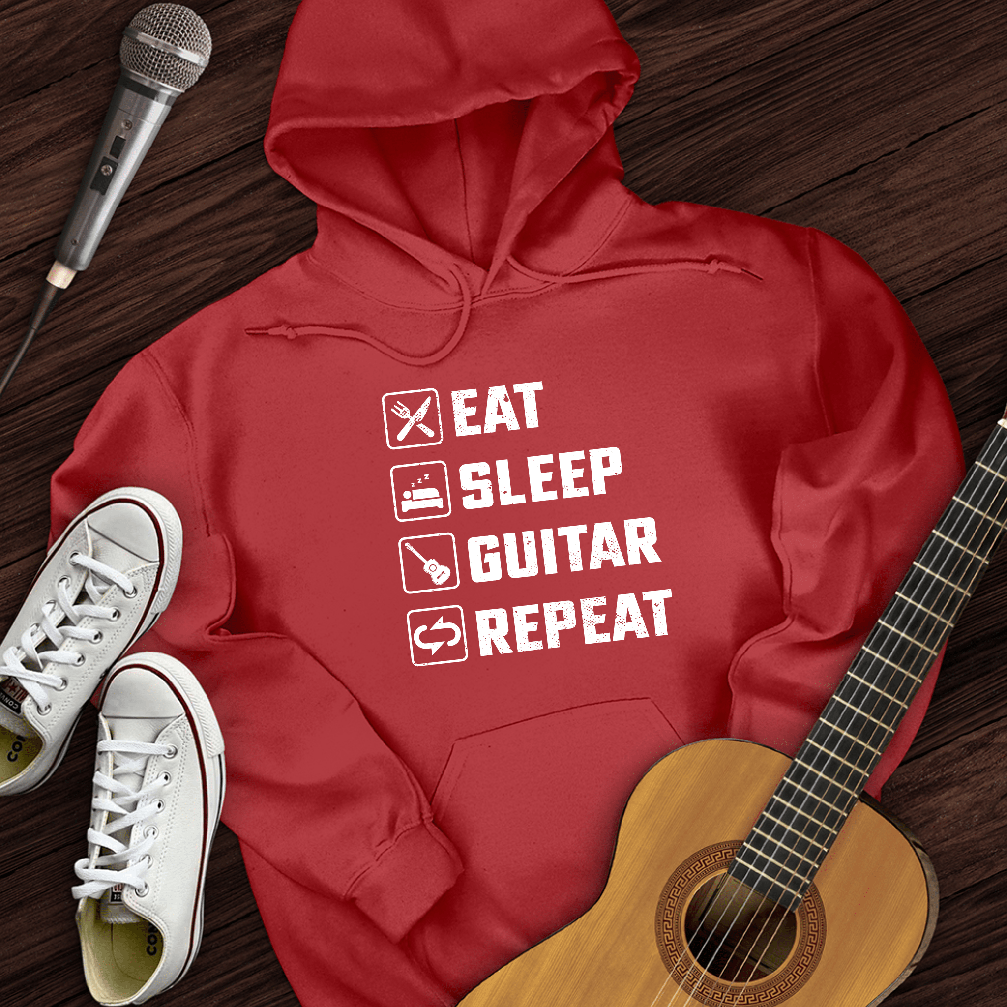 Eat, Sleep, Guitar, Repeat Hoodie