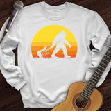 Bigfoot Dragging Guitar Crewneck