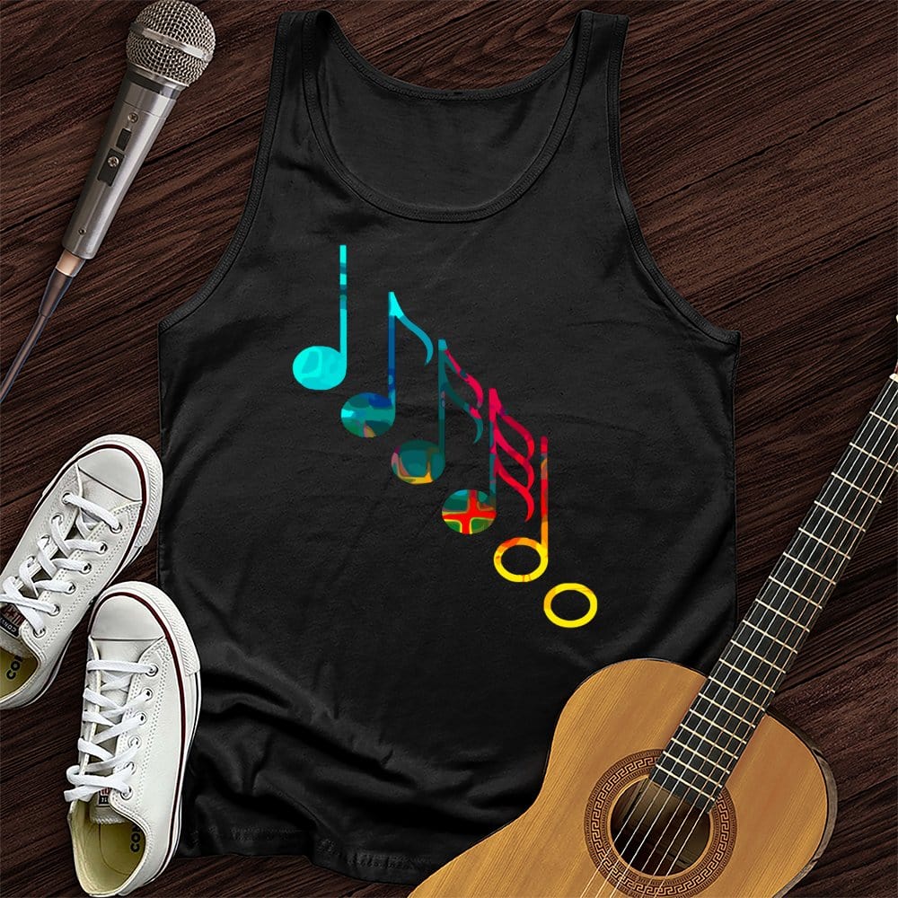 Colorful Music Notes Tank Top