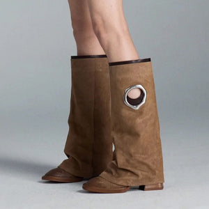 Round Cutout High Shaft Boots