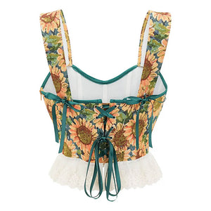 Sunflowers Corset Top