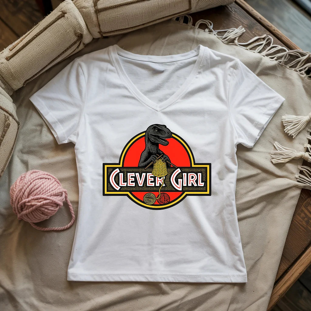 Clever Girl Lady V-neck