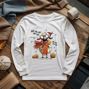 Fa-la-la Knitting Sheep Long Sleeve T-shirt