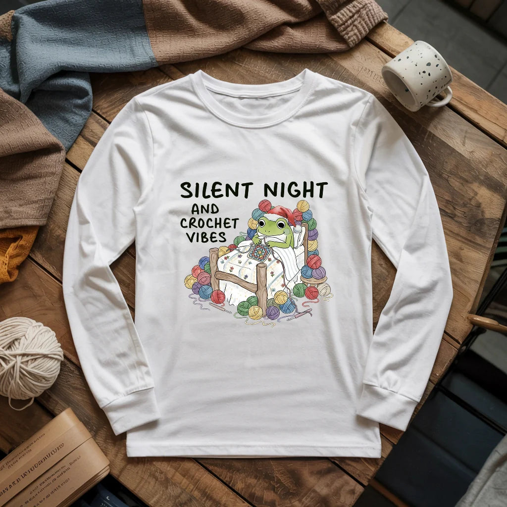 Silent Night and Crochet Vibes Long Sleeve T-shirt
