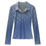 Y2K Plaid Fitted Shirt